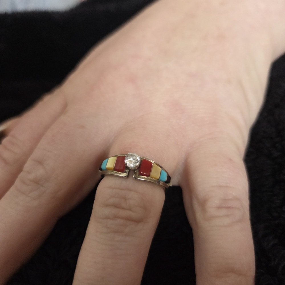 Zuni Multicolor Stone Ring